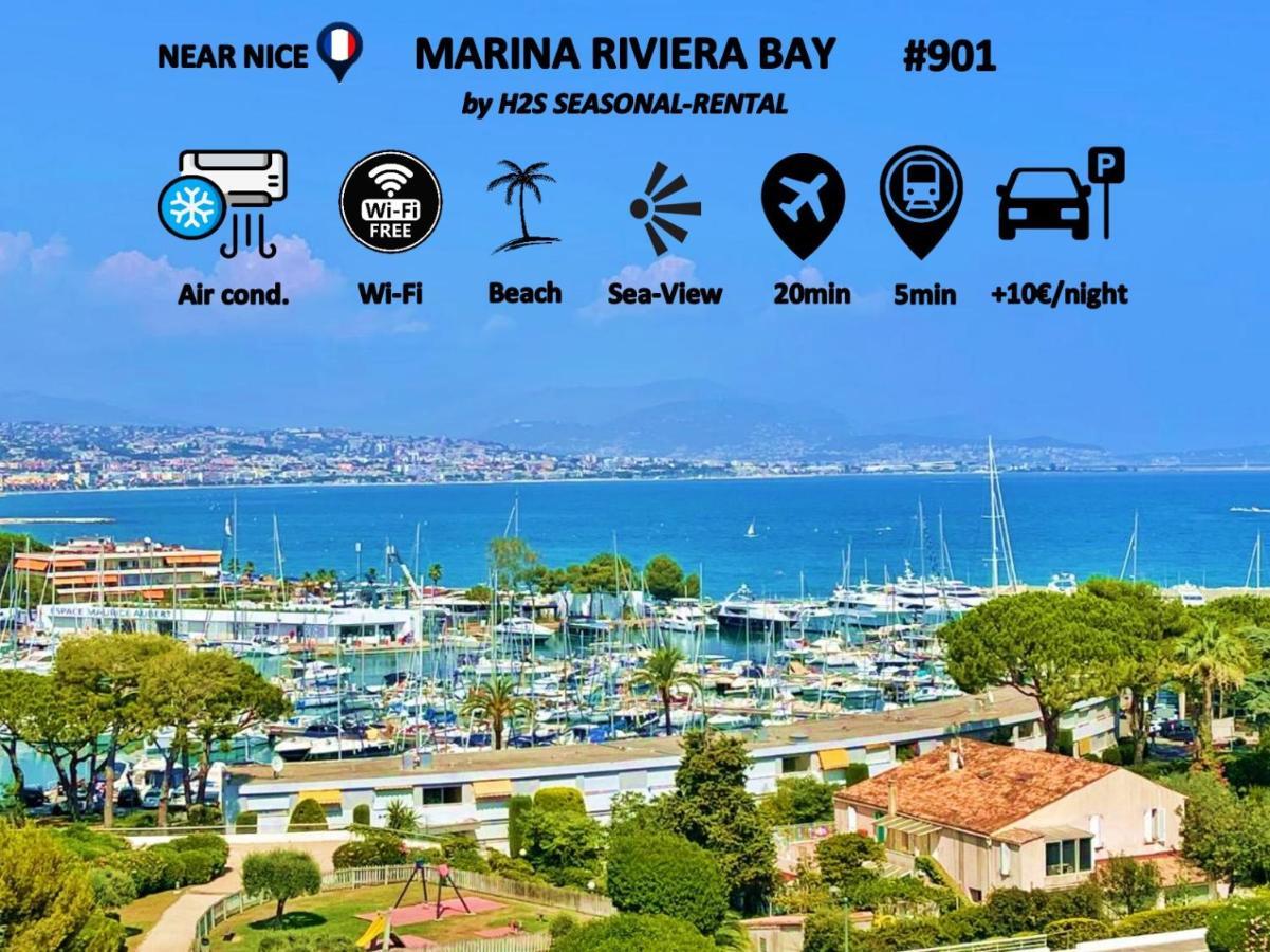 #901 Marina Riviera Bay - Vue Et Port Panoramique Appartement Villeneuve-Loubet